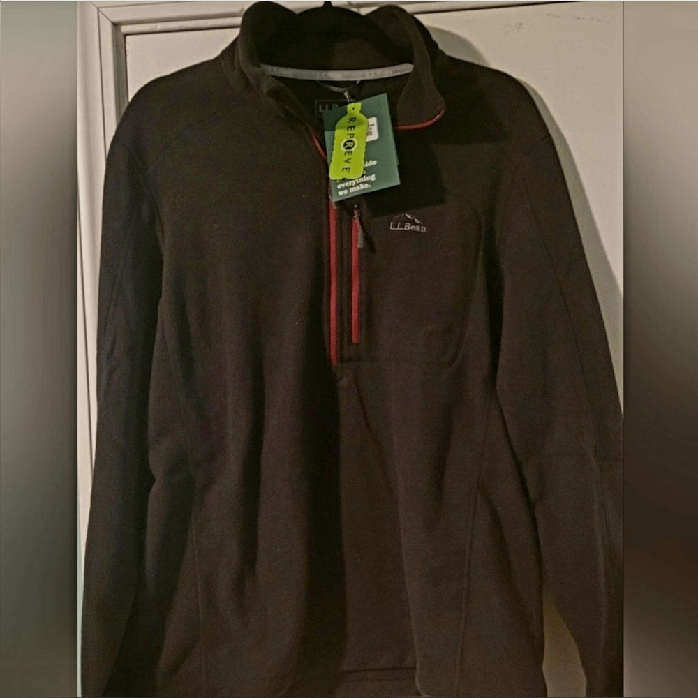 New L.L. Bean Men’s Trail Fleece 1/4 Zip Pullover Size M